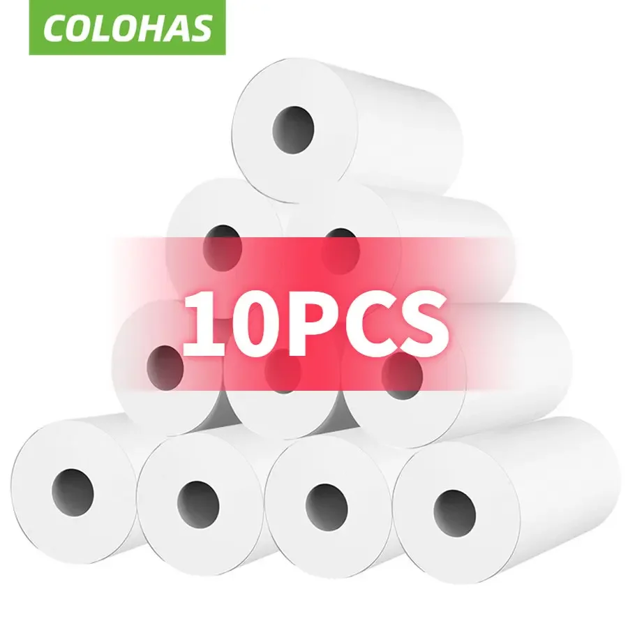 Papier thermique pour appareil photo d'enfant, 10 rouleaux de pâte de bois  blanche, pièce de rechange pour impression instantanée - AliExpress