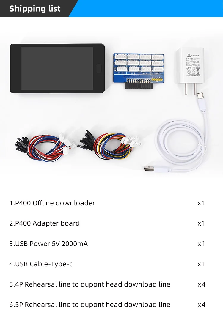 ALIENTEK P400 Offline Downloader Programmer Four way Downloader STM32 STM8 4.3-i