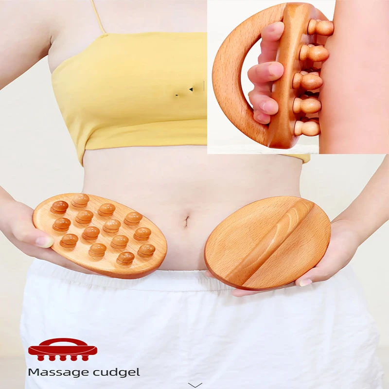 Wooden Massager Meridian Brush for Body Waist Leg Scraping SPA Body Muscle Pain Relief Household Tendon Rolling Stick