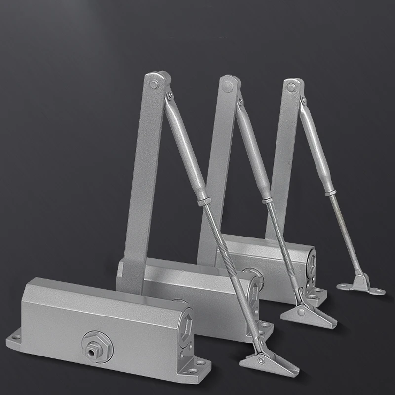 Door Closer Hydraulic Automatic 25KG to 80KG Adjustable Speed Stopper Closing Equipment Mute Soft Closing Hardware automatic door closer