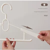 5 Pcs Pack Hangers Plastic Hanger Wide Shoulder Slots Retractable Hangers Lightweight and Durable Space-saving Hangers 1