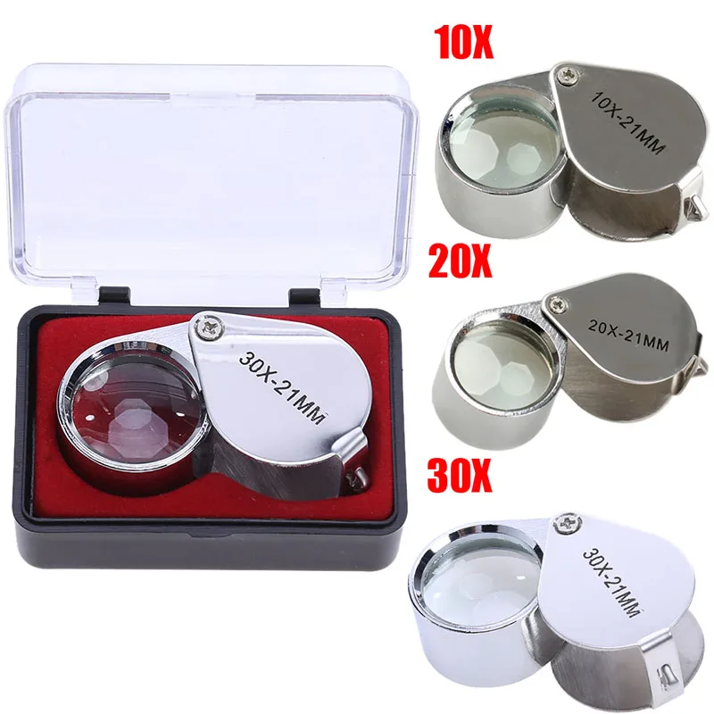 10x 20x 30x Jewelry Magnifying Glass Jewelers Eye Tool Jewellery