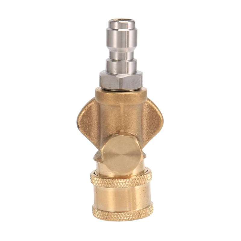 

3X Quick Connecting Pivoting Coupler For Pressure Washer Spray Nozzle, Cleaning Hard To Reach Areas, 4500 Psi, 1/4 Inch