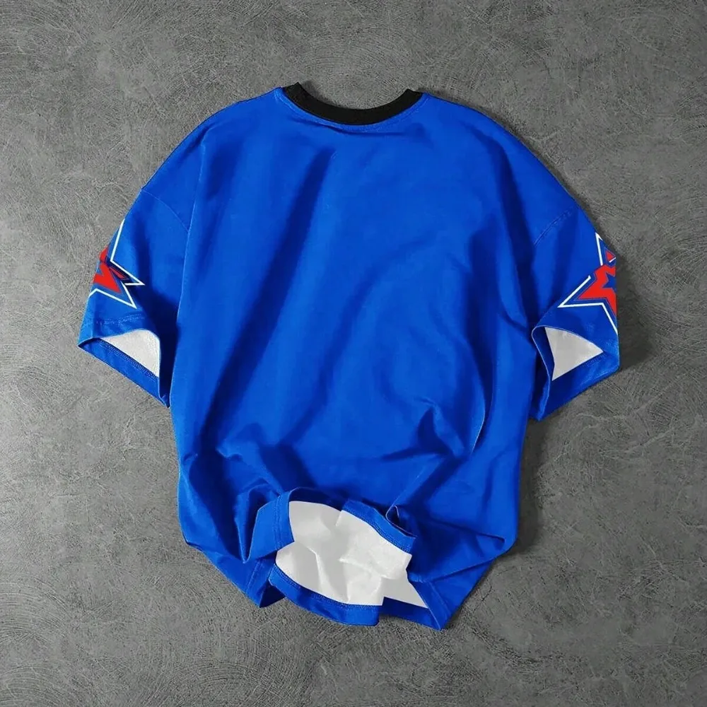Men's Fashion Letter Print Round Neck Short Sleeve T-shirt Outdoor Sports Fans Men's Women's Tshirt Tops Kids Tees Clothing 4