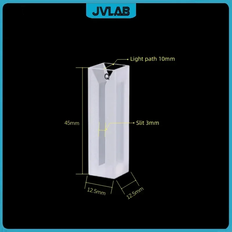 Micro Quartz Cuvette Slit 3mm (Liquid Sample Cell ) 1050 ul Quartz Absorption Cells 1.05 ml Made by Sintering Process 2