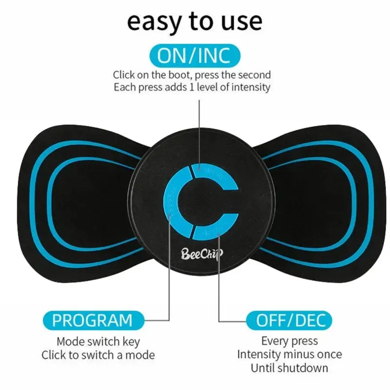 ملصق تدليك العمود الفقري العنقي نموذج بطارية تدليك...