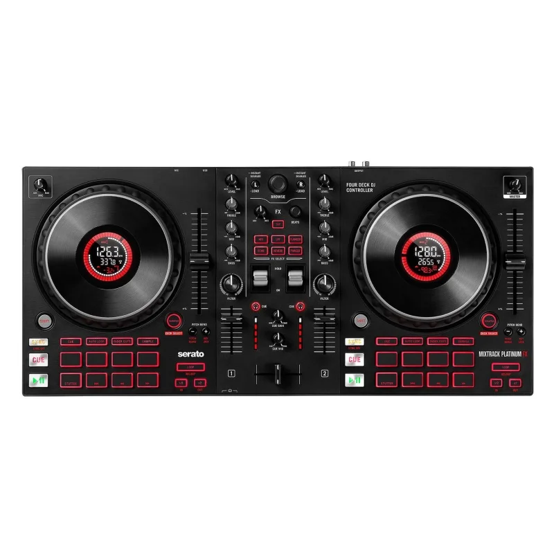 디지털 효과가 있는 믹서 트랙 프로/플래티넘 FX DJ 디스크 플레이어 컨트롤러, USB 지원, 6인치 대형 휠, 전문가용 DJ 컨트롤러