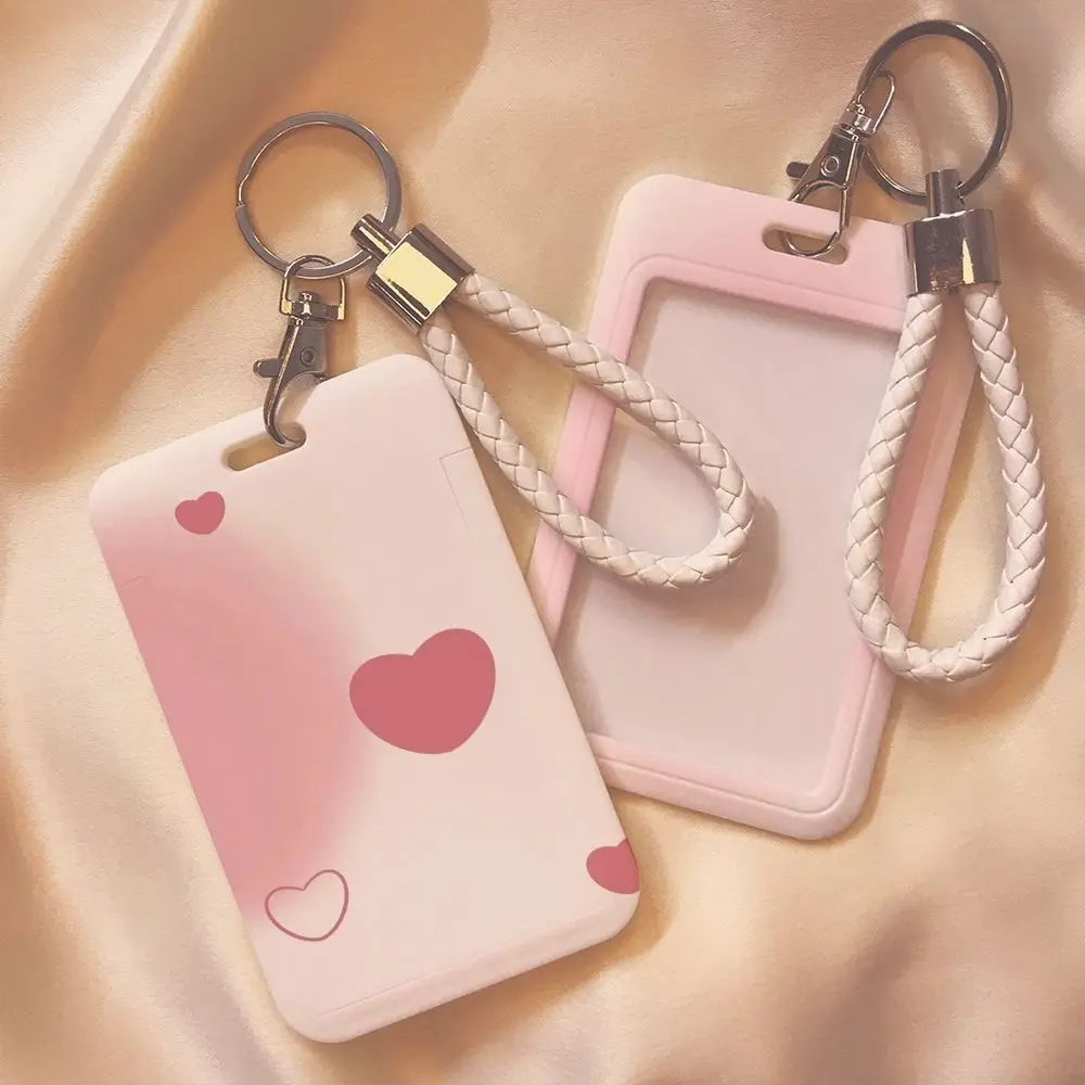 Cartoon Cute Bus Card Cover Case Key Chain Business Card Holder Credit Holders Bank ID Holders Student Supplies