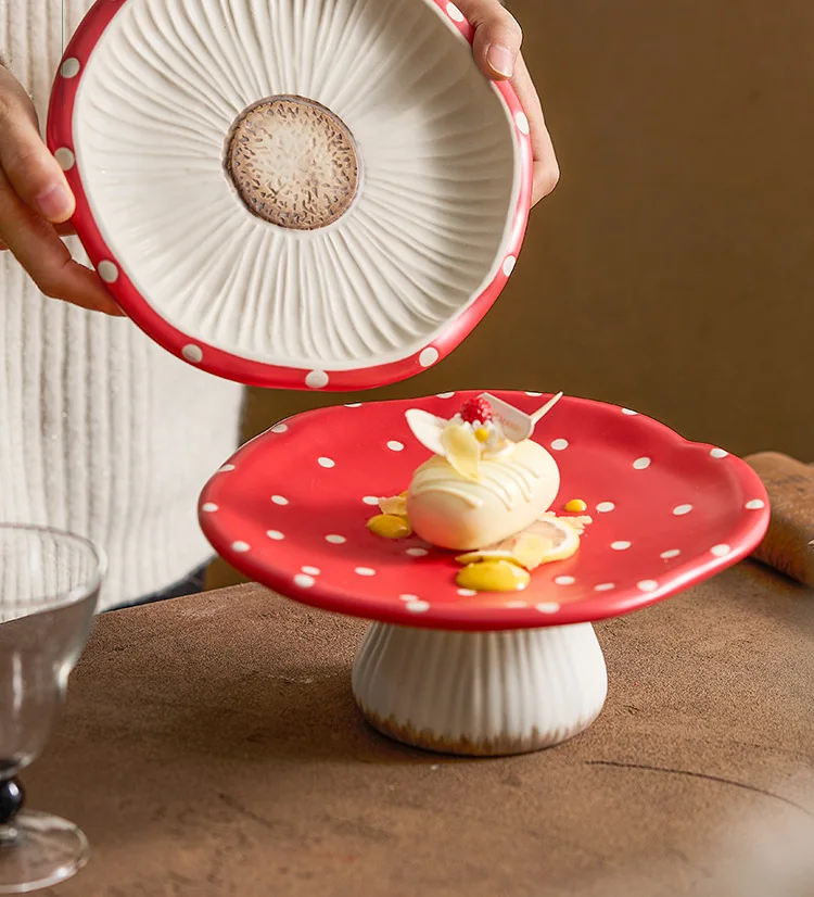 "Woodland Whimsy" Mushroom Ceramic Plate &amp; Bowl  - clHouse & Home