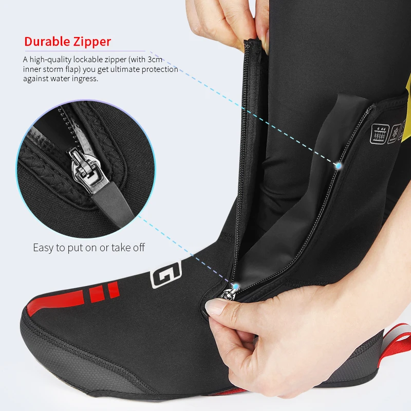 Cycling Shoe Covers MTB shoes Boot Covers Winter Warm Thermal Neoprene Overshoes Waterproof Cycling Shoe Covers below 0° temp 2