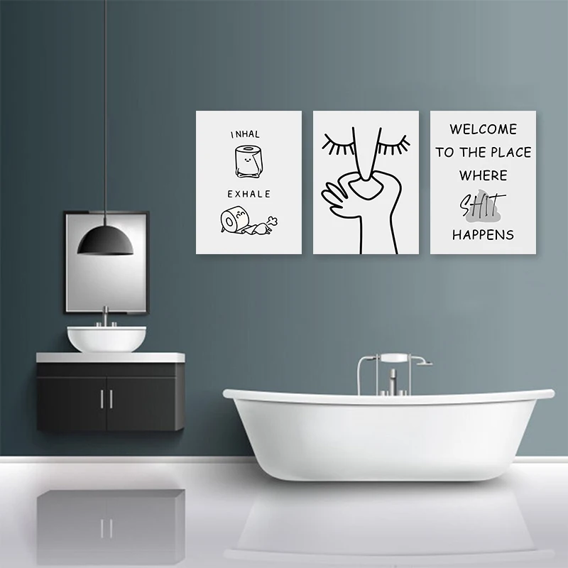 Doe Coke Muur Graag Geen Coke In De Badkamer Kunst Canvas Schilderij Print Poster Toilet Muur Afbeelding Home Sweet Decor Zonder Lijst kopen vanaf een prijs van 0.72