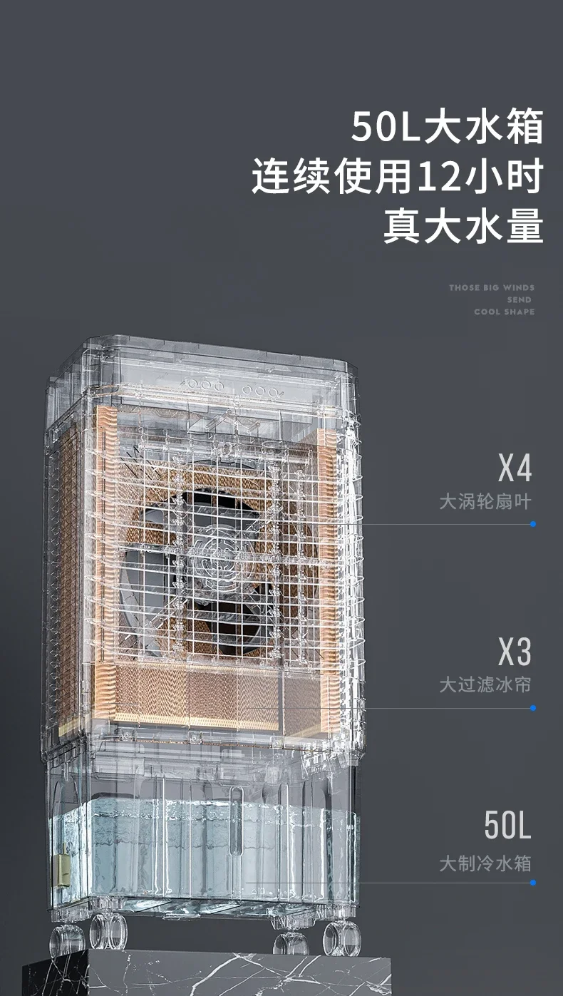 Sf1f9f5925cdf43cc8923edcdbc22ad65p Industrial Air Conditioning Fan Air Cooler Household Refrigeration Small Air Conditioner Plus Water Cooling Electric Fan Mallzona