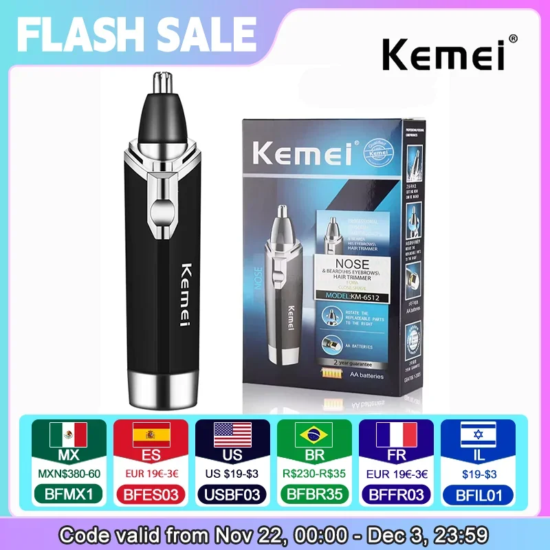 Nose Hair Trimmer Kemei 6512 Nasal Wool Implement Cut Washed Clipper And Razor Epilator Remover hair trimmer