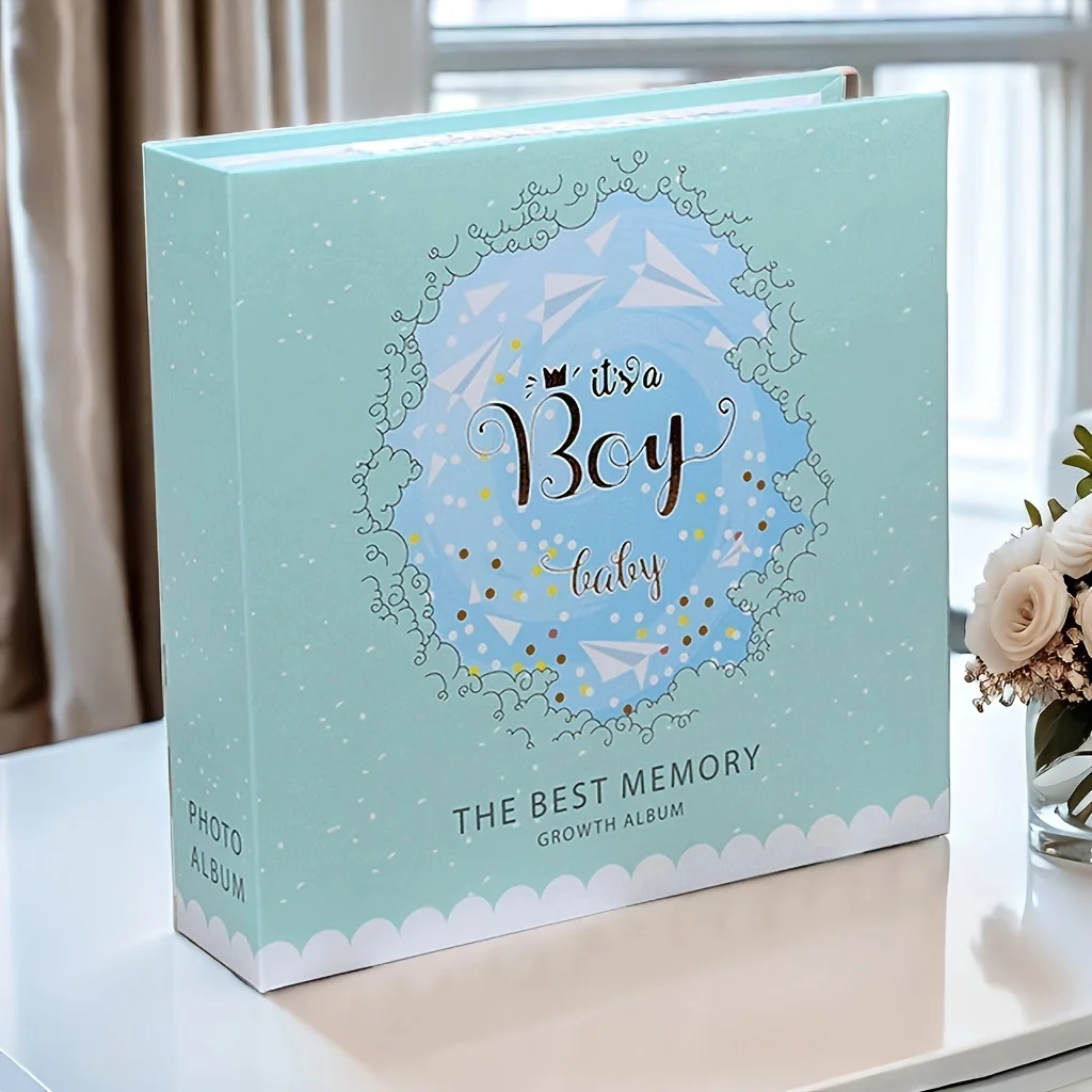 6인치 사진용 가정용 사진 앨범 1개,  사진 컬렉션을 위한 200개의 삽입 페이지 포함, 가정, 거실, 사무실 장