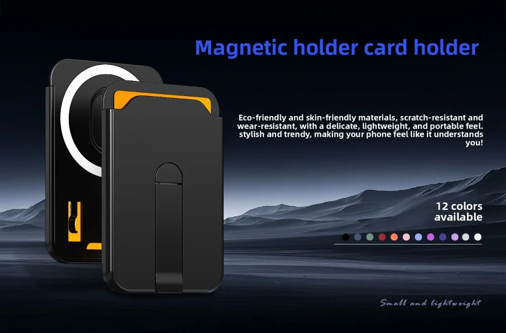 Für Magsafe Magnetische Brieftasche Fall Telefon Stehen Kreditkarte Halter für iPhone 17 16 15 Pro Max Vertikale Halterung PC Karten Tasche abdeckung – Detail 1