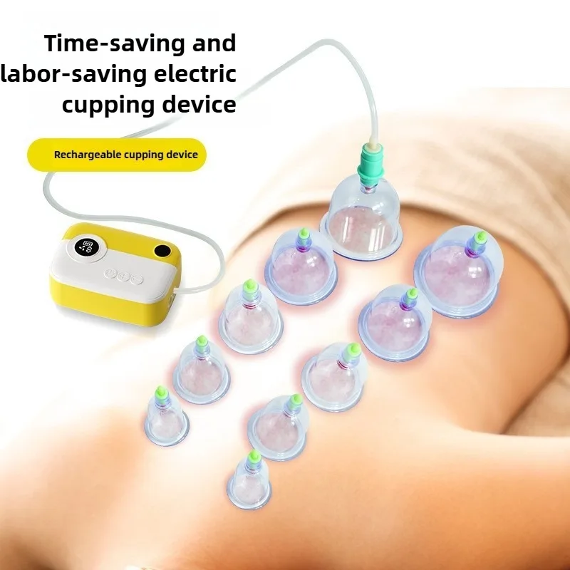 12Cans Electric Gua Sha Scraping Massager Negative Pressure Suction 9 Gear Adjustment Anti Cellulite Vacuum Cans