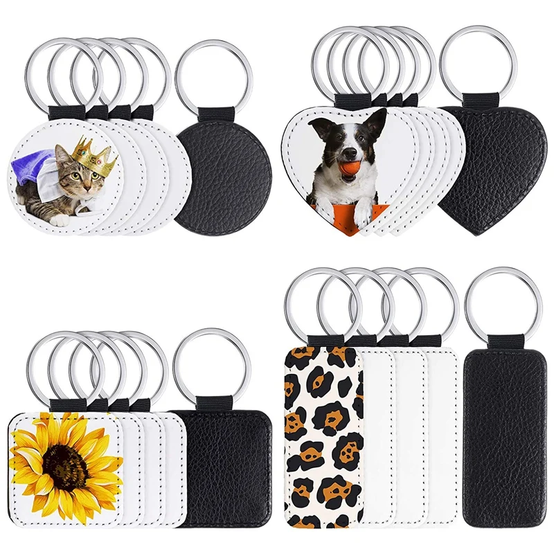 30Sets Sublimation Blanks Keychains Bulk, Keychains Ornament Set