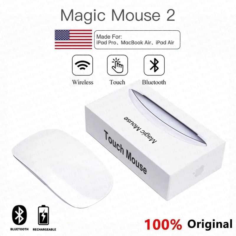Apple original sem fio bluetooth 5.0 toque mouse mágico para macbook pro ar mini portátil tablet pc ipad gaming mouse ergonômico