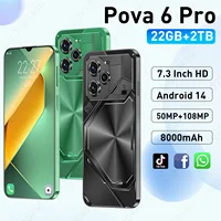 Original Pova 6 Pro Smartphone 5G Snapdeagon8 Gen3 7.3inch 22G+2T CellPhone Dual SIM MobilePhone 50+108MP Android14 Unlocked NFC 1