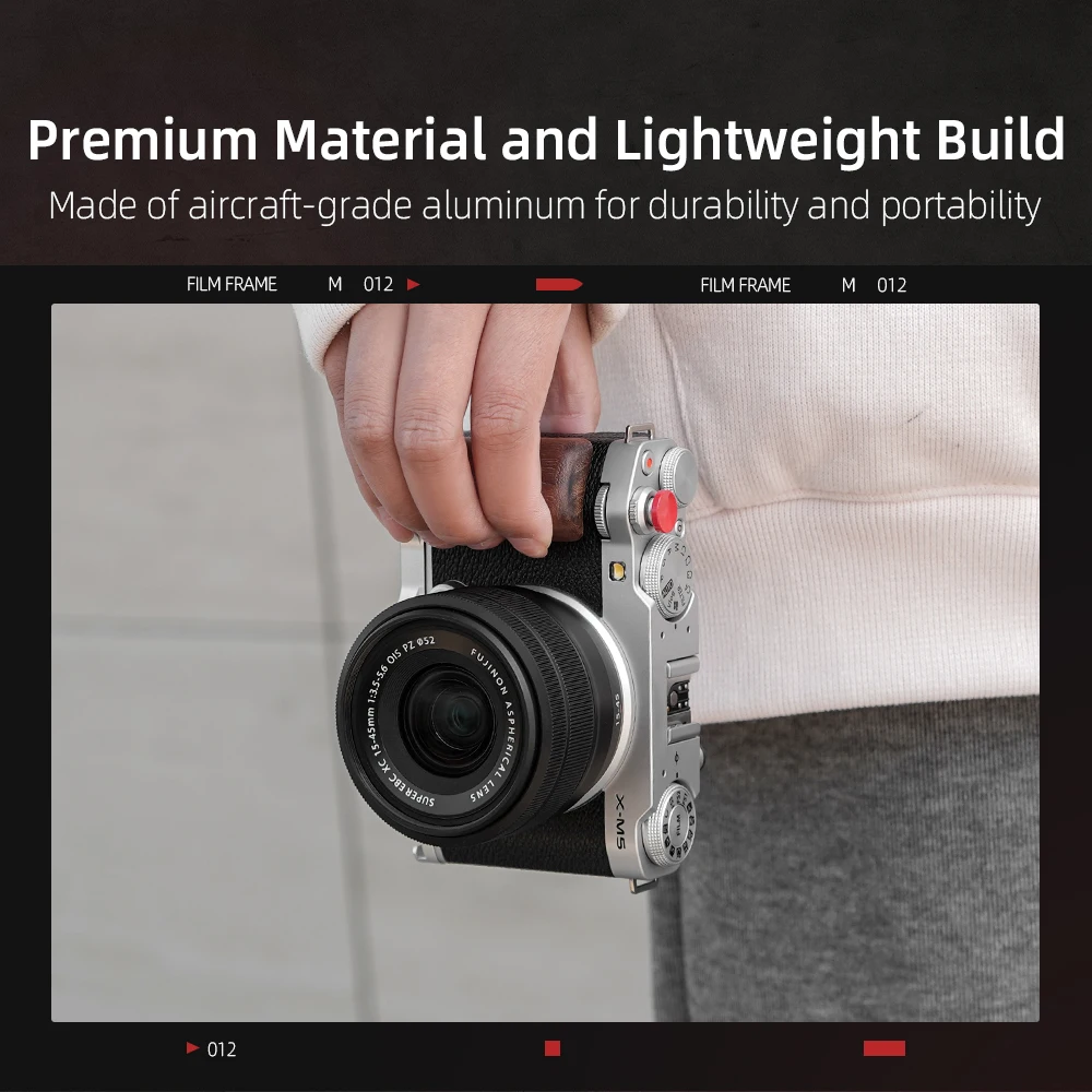Flymile X-M5 Daumengriff, Daumenauflage aus Aluminiumlegierung, Metall, für FUJIFILM X-M5 Kamera mit Daumenauflage, Halterung für Blitzschuhe – Detail 13