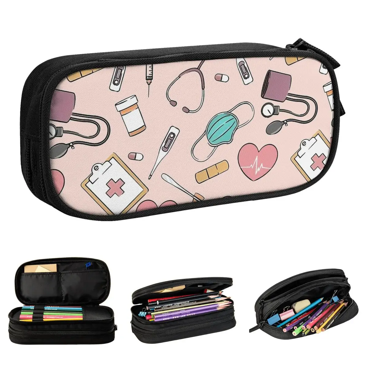 

Nurse Tools Cartoon Pencil Cases Fashion Pen Holder Bag Girl Boy Large Storage Students School Gifts Pencilcases