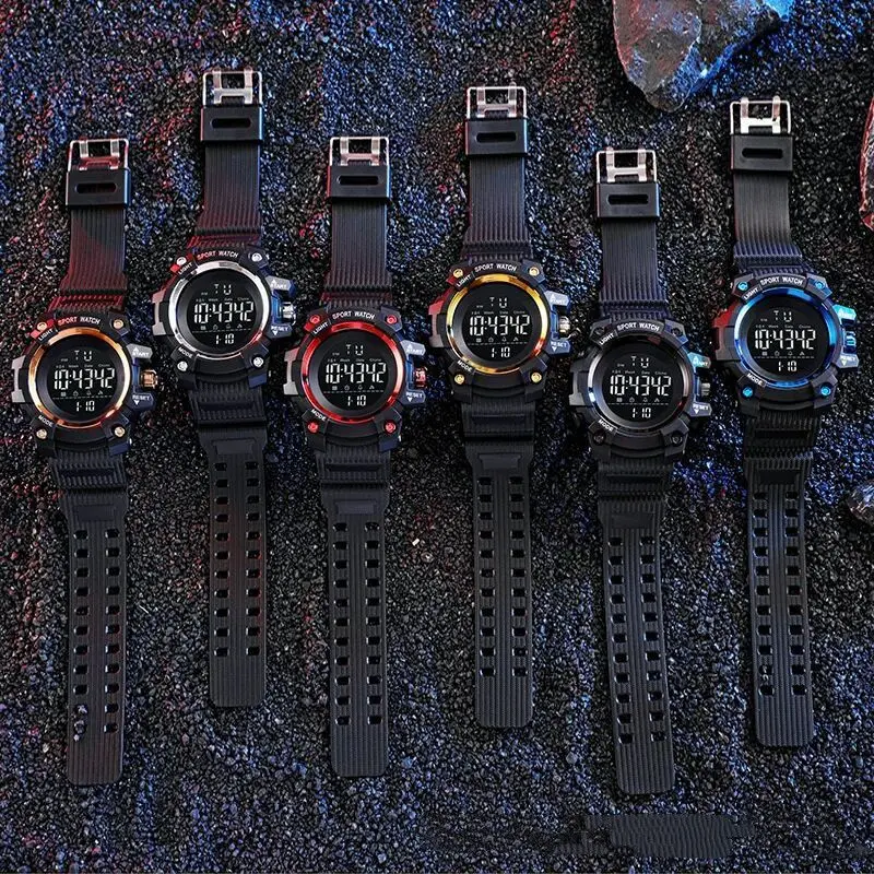 YIKAZE 50MM Big Dial Sports Watches Military Countdown Stopwatch Sport Watch LED Digital Men's Watch Waterproof Electronic Clock 4