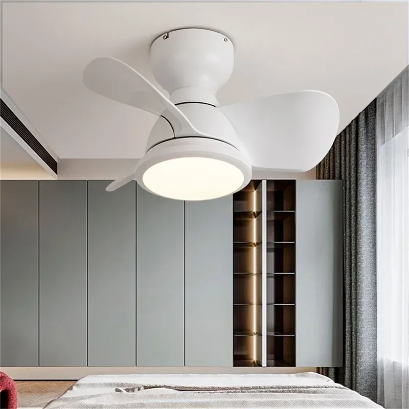 ELARA Nordic Ceiling Fan with Lights Remote Control 220V 110V Modern LED Lighting for Home Bedroom