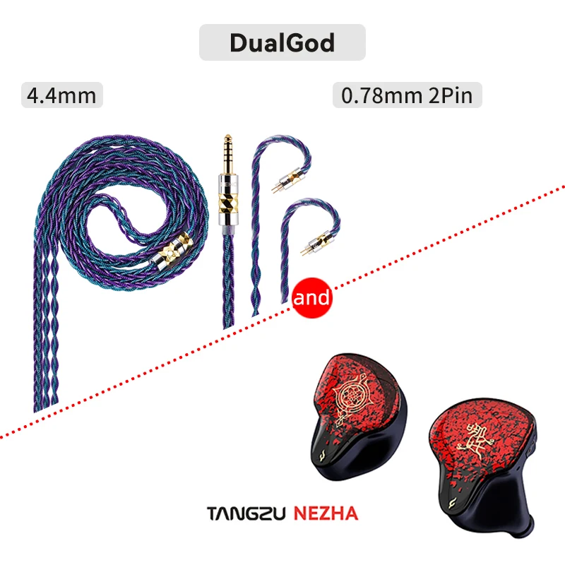 TANGZU Nezha IEM 3.5/4.4mm Modular Plug 6BA+1EST Driver Resin