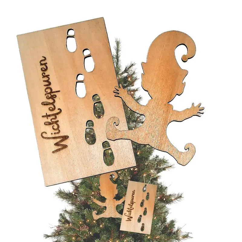 Christmas Gnome Template Footprints Gnome Shape Footprint Stencil  Xmas Tree Ornament Window Floor Floors Walls Christmas Decor