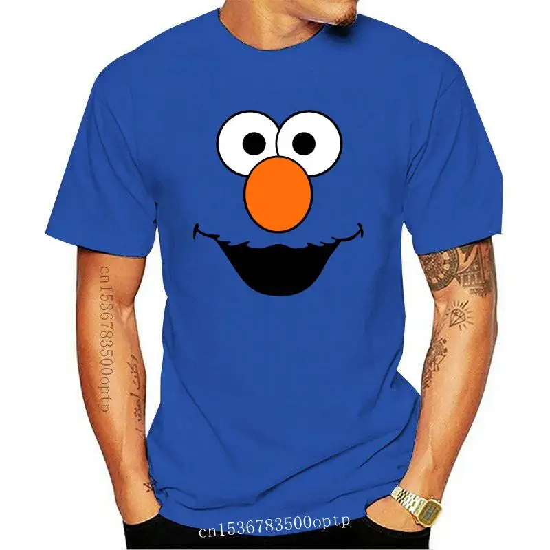 

Новинка, забавная Мужская футболка, крутая женская футболка Elmo Face, футболка для взрослых