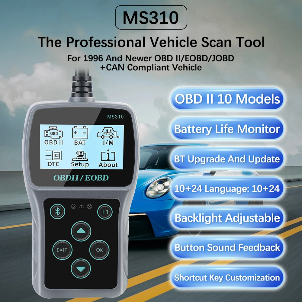 Vehicle OBD2 Code Reader Clear/Erase Codes OBDII Scanner Work for Car Auto Car Diagnostic Scan Tool 2