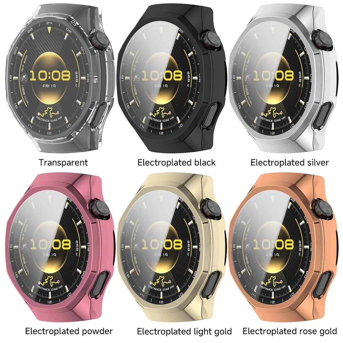 Premium TPU Protective Case with Screen Protector for Smartwatch - Soft Shell Bumper Cover