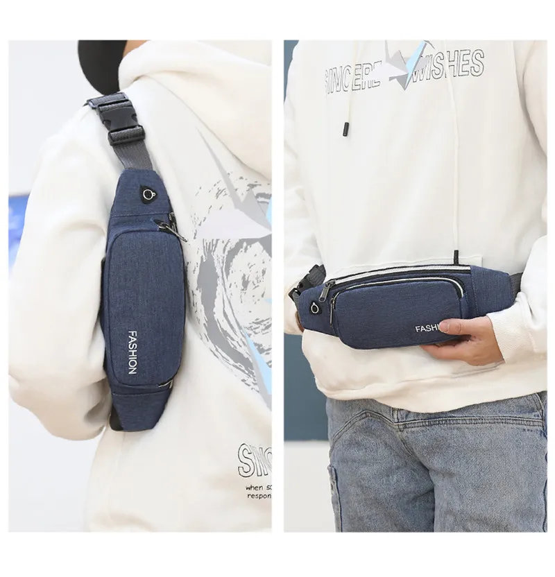 Fanny Pack Black Waterproof Money Belt Bag Men Purse Teenager's Wallet Belt  Fashion Bum Bag Travel Crossbody Chest Bags Unisex - Crossbody Bags -  AliExpress