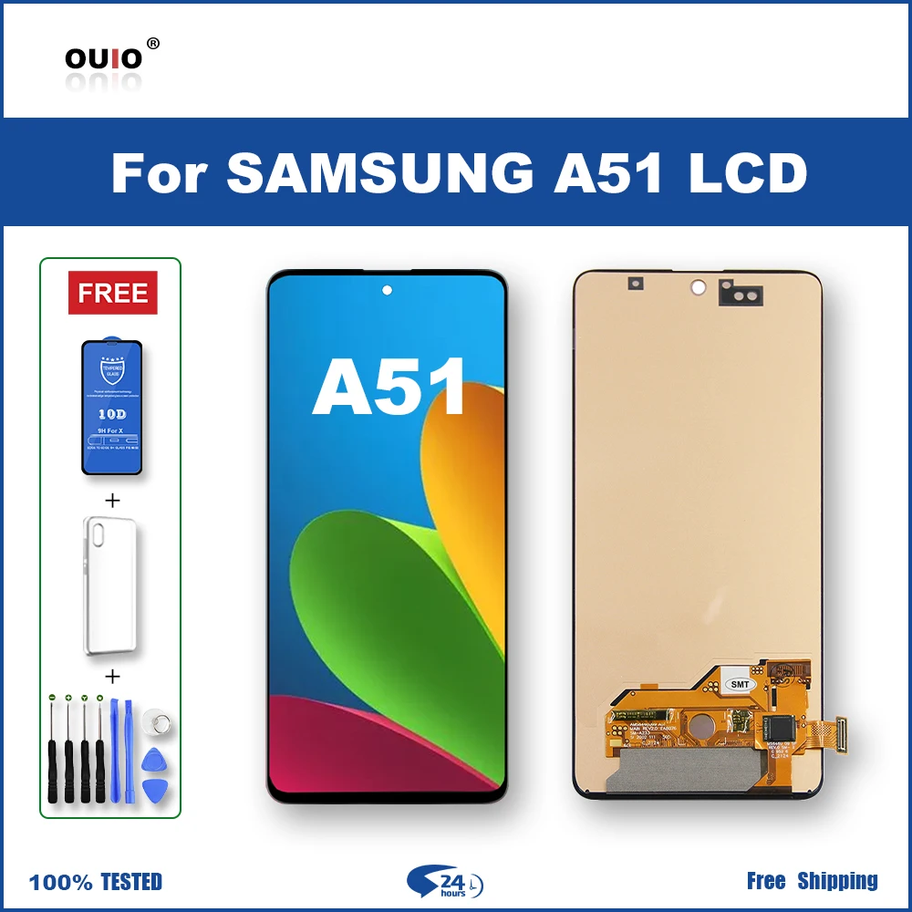 For Samsung Galaxy A51 A515 A515f Lcd Display With Frame Touch Screen Digitizer Replacement