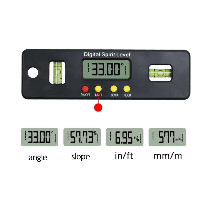 100mm 150mm 300mm digital protractor Angle Finder inclinometer electronic level magnetic bottom angle tool With Level bubble