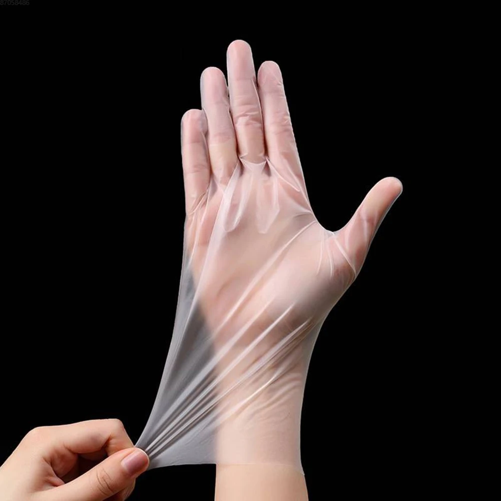 

Food Processing Tpe Gloves Film Gloves 100PCS Antistatic Performance Disposable Gloves Food Grade Gloves Non-slip