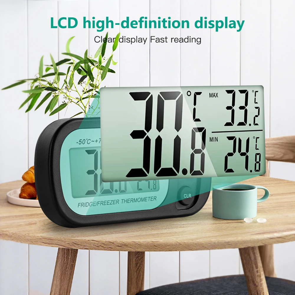Hot Selling Digital Fridge Freezer Thermometer with High /Low Temperature  Alarm - China Digital Freezer Thermometer, Fridge Thermometers