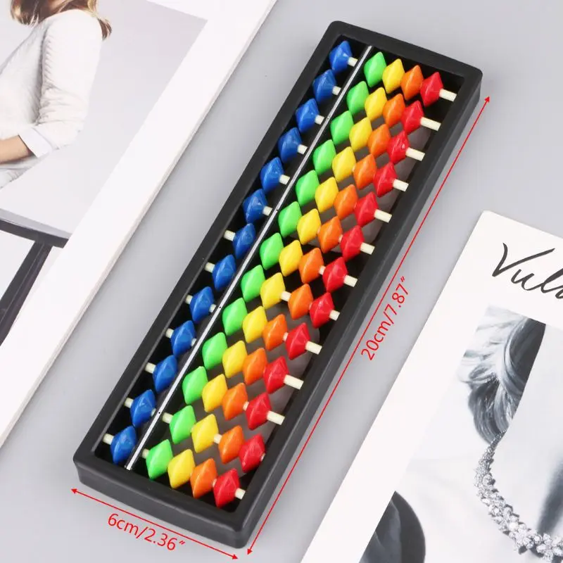 

13 Column Portable Plastic Abacus Soroban Calculating Tool With Color