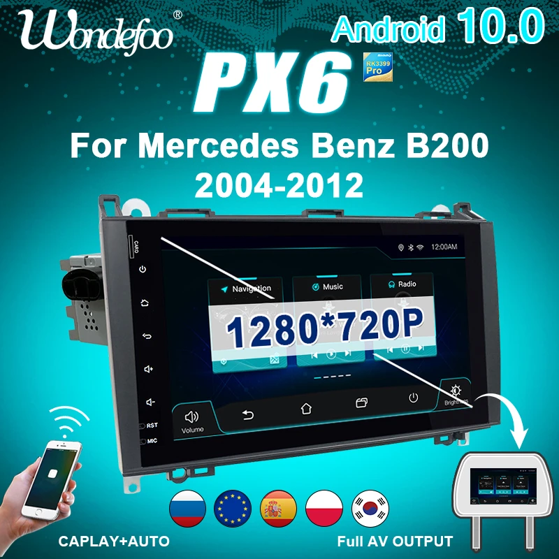 PX6 car radio 2 din android 10 with screen For Mercedes Benz Sprinter B200  B class W245 B170 W209 W169 A180 A160 W906 autoradio|Car Multimedia Player|  - AliExpress