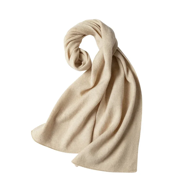 Unisex Merino Wool Scarf Women Luxury Lightweight Soft Men Winter Cashmere Scarves Long Warm Wrap Shawls for Women Korean