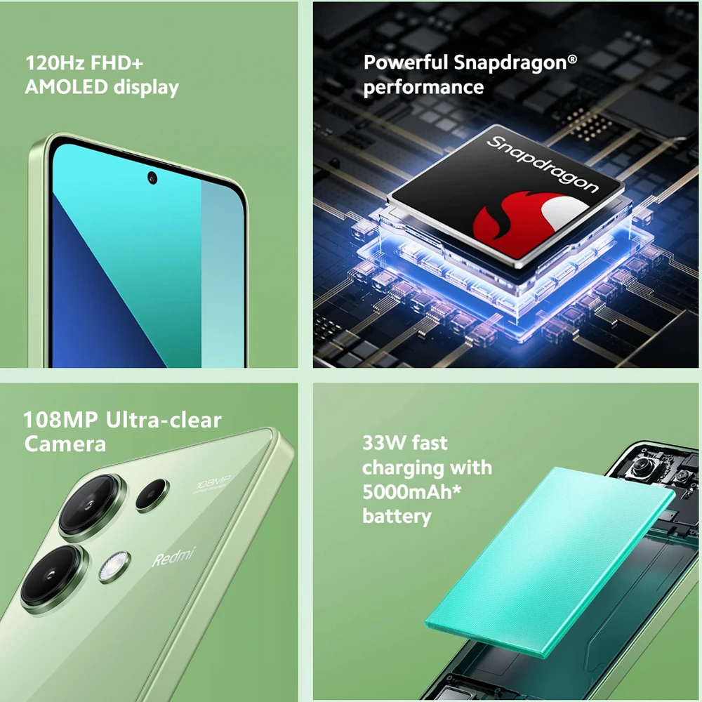 [8€ dto. Código: CDES08] Xiaomi Redmi Note 13 Smartphone, Snapdragon 685, Pantalla AMOLED de 6,67\