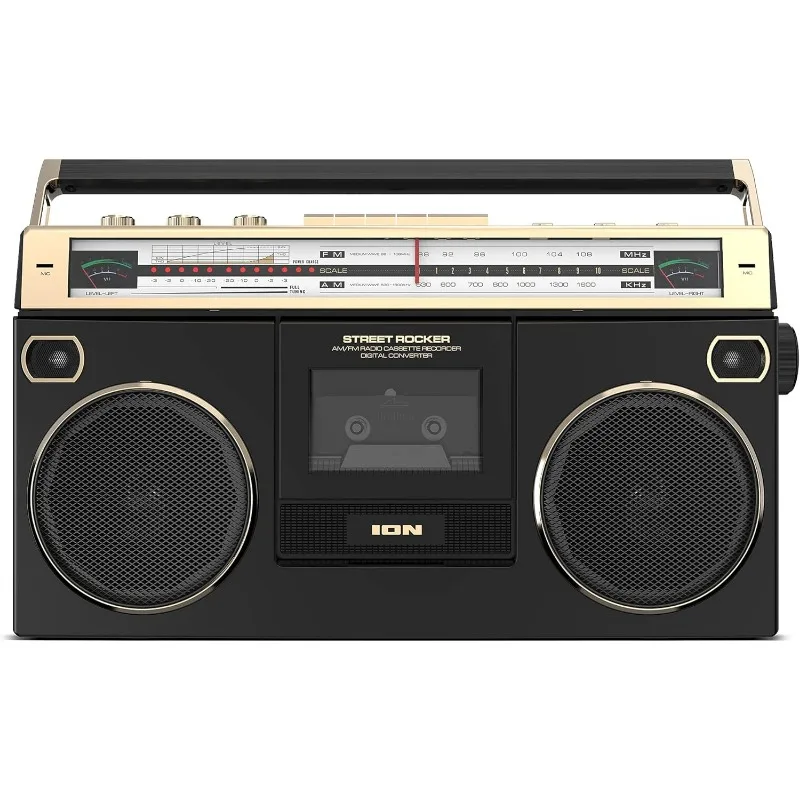 Reproductor de cinta de CD Boombox estilo clásico de los años 80,  reproductor de cassette retro Bluetooth con radio FM y Dab+, grabación USB,  radio