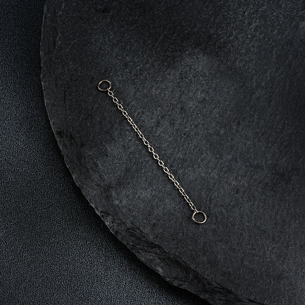 Right Grand TA1 티타늄 댄글 이어링 커넥터 체인 참 라브렛 스터드 헬릭스 노즈 후프 클리커 귀걸이 피어싱 쥬얼리