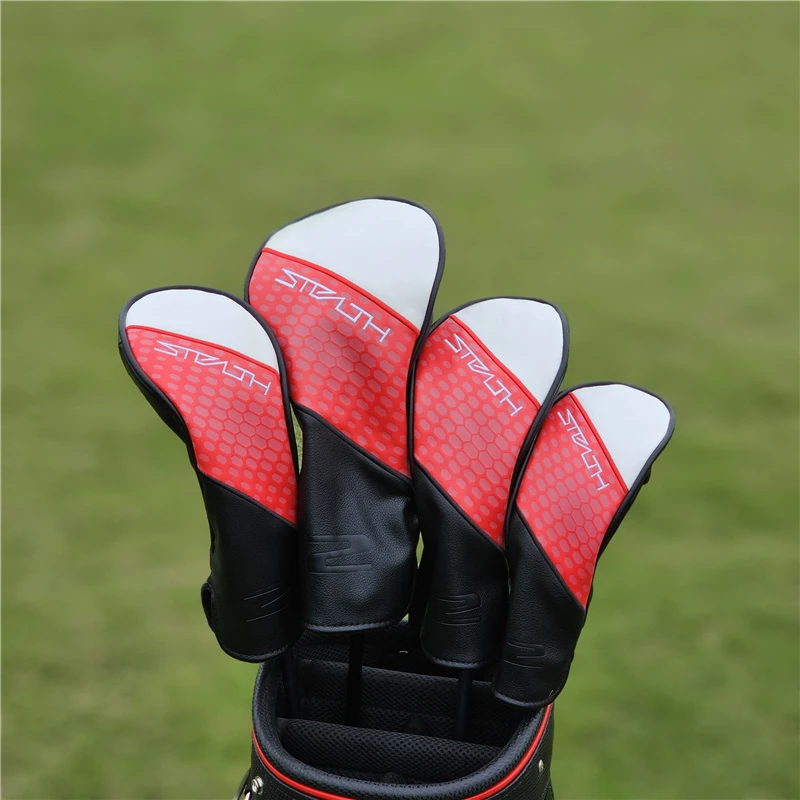 

Quality PU Leather Protector Cover Golf Woods Headcovers Golf Covers For Driver Fairway Hybird Golf Clubs Set Heads