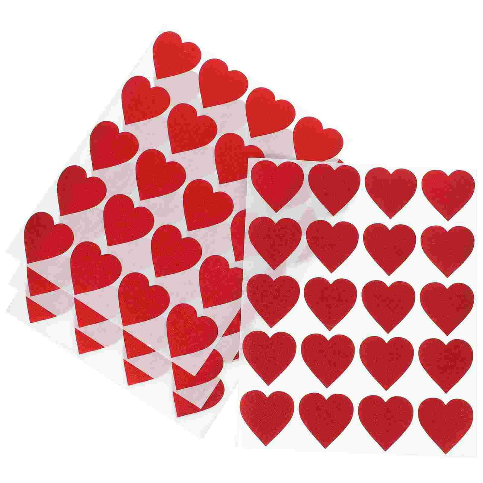 

20 Sheets Frosted Valentine's Day Love Stickers Gift Labels Adhesive Paper Supply