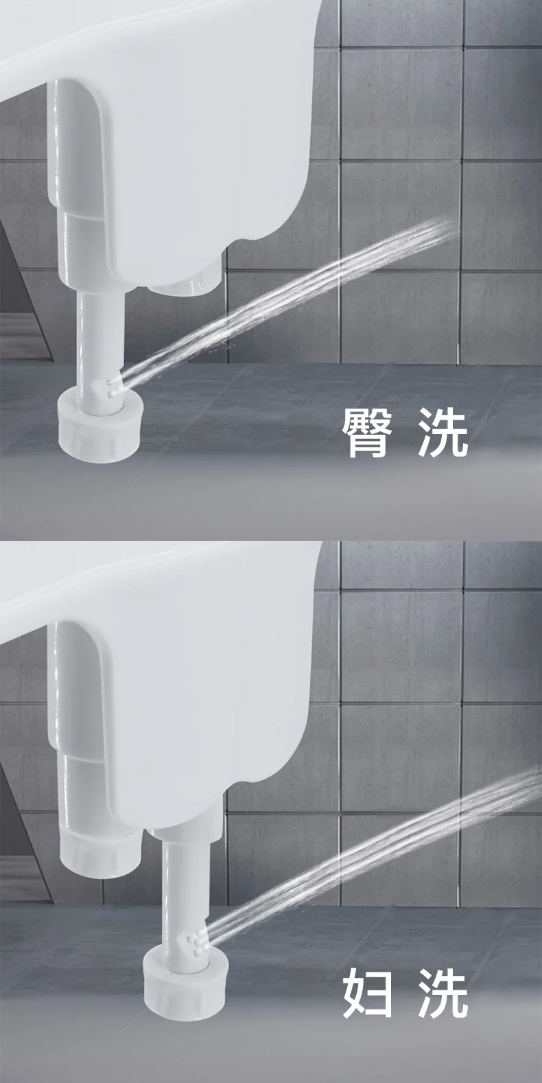 Description Picture 4 of itemNon Electric Cleaning Device Intelligent Toilet Lid Flushing Device Women's Washing Device Dual Nozzle Toilet Seat