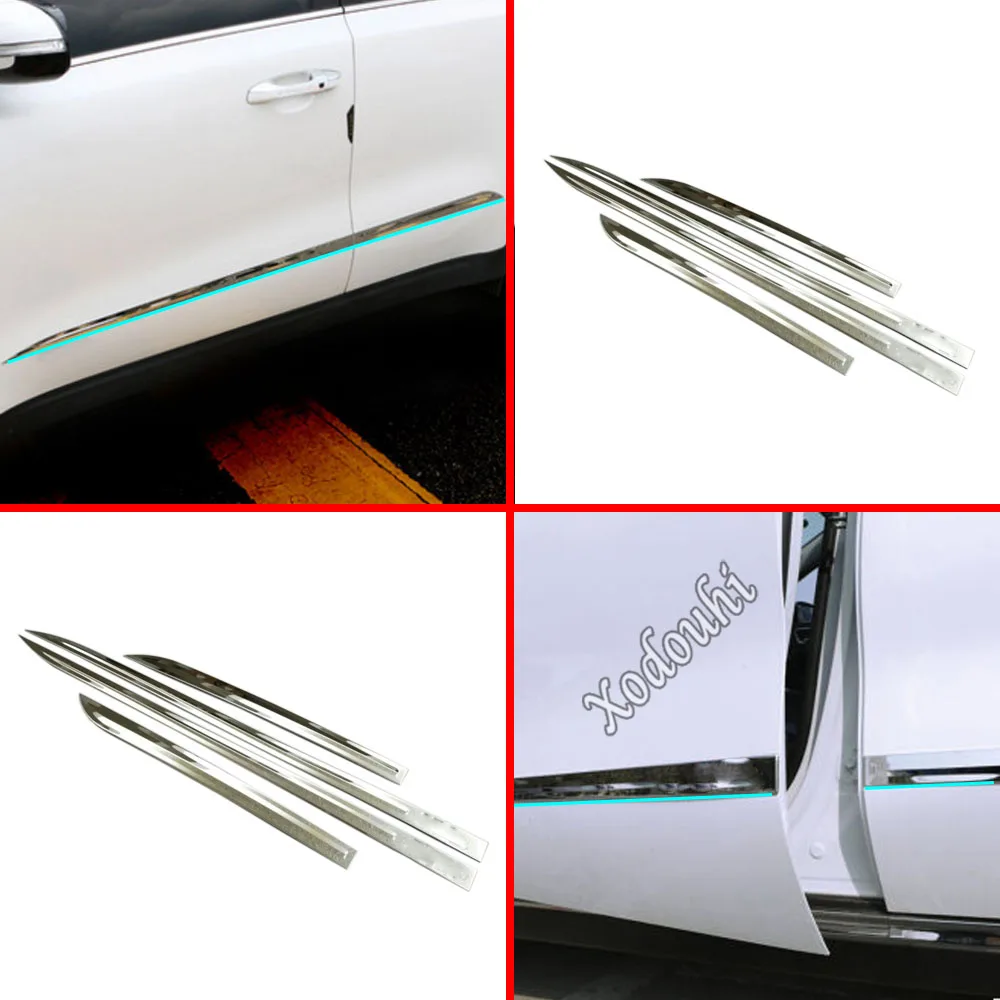 

Car Sticker Styling Detector Stainless Steel Side Door Body Trim Strip Molding Parts For Kia Sportage KX5 2019 2020 2021 2022