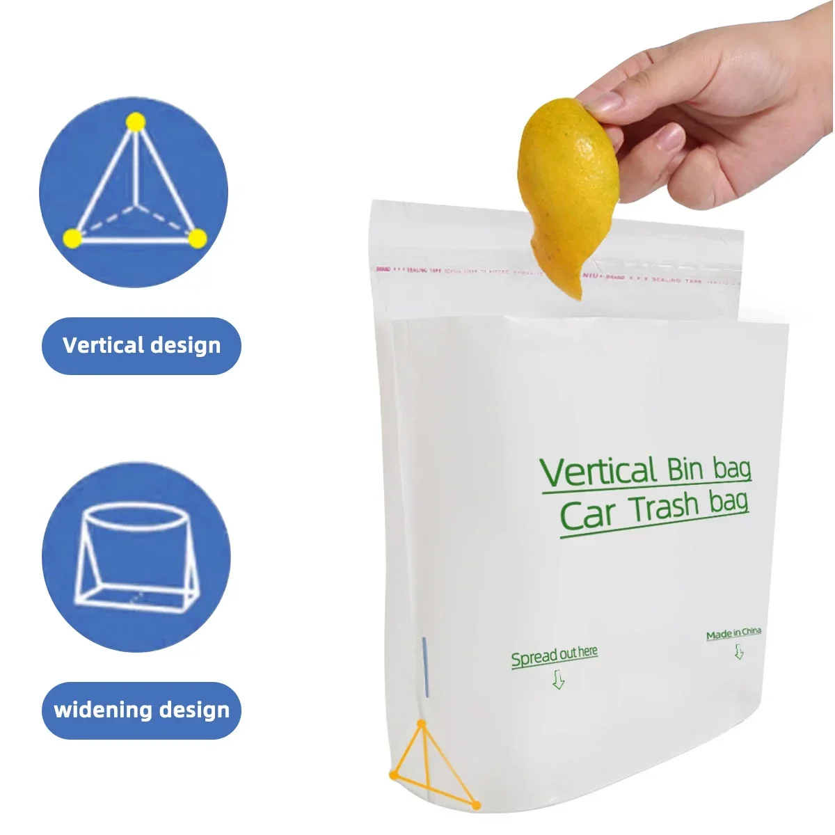 Car Mounted Garbage Bag Adhesive Self-supporting Hanging Type Disposable Car Interior Bucket Standing Small Standing Bag