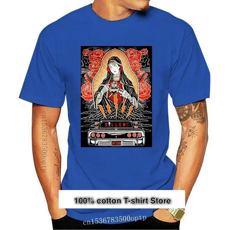 Camiseta De Manga Corta De Sullen Para Hombre, Ropa Tatuada De La Virgen Maria Negra, Appa, 033538