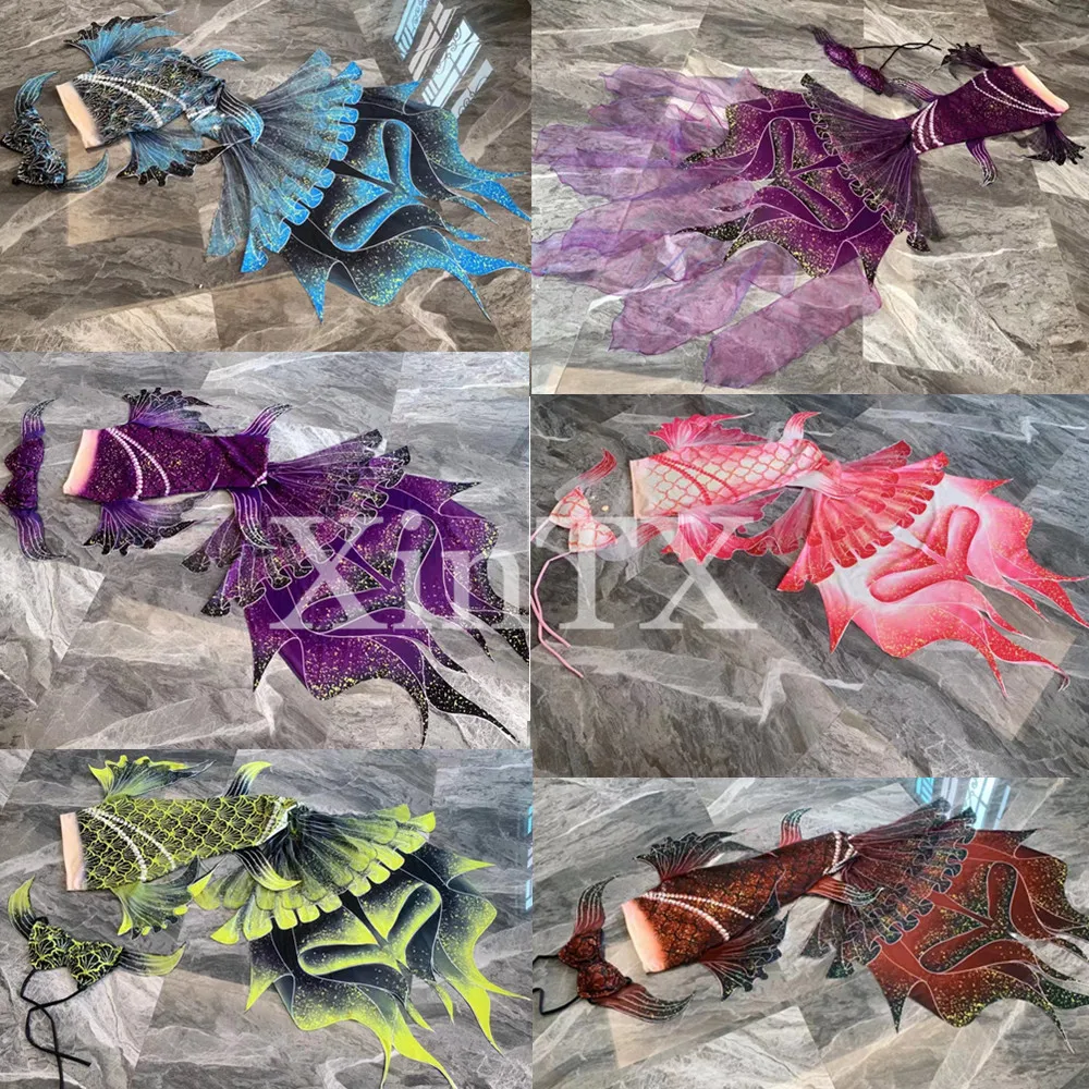 

2023 NEW!Gorgerous Mermaid Tail Big Beach Costumes Adult Women Sexy Bikini Large Tail Skin Swimsuits Summer Stage Performance